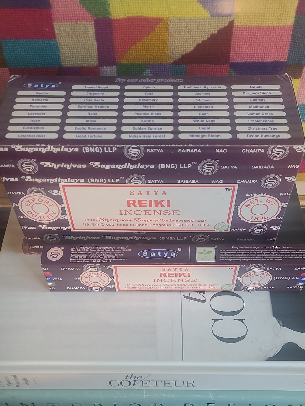 NWT SATYA REIKI INCENSE 12 PACK HANDROLLED IN INDIA - Picture 2 of 7